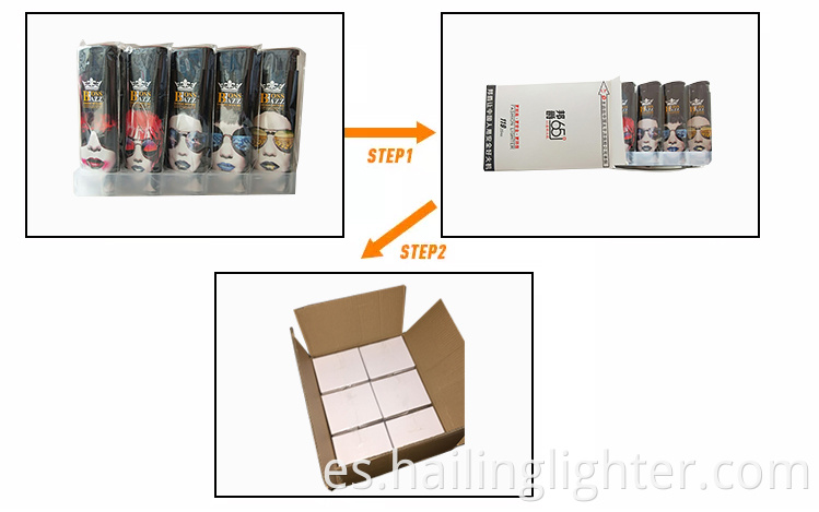 Encendedor de cigarrillos de gas butano piezoeléctrico de envoltura de papel desechable recargable de llama eléctrica